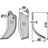Lame de fraise rotative droite - Agromet - 150020020