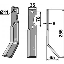 Dent rotative, modèle droit - AG000442