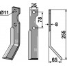 Dent rotative, modèle droit - AG000442