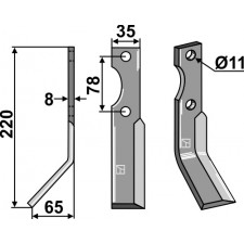 Dent rotative, modèle gauche - AG000441