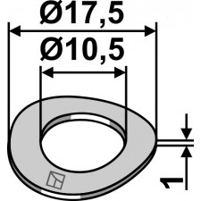 Rondelle-ressort - Ø17,5x1xØ10,5 DIN137