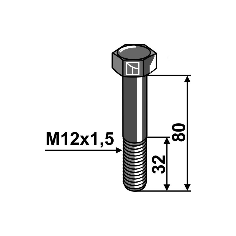 Boulon - M12x1,5 - 10.9 - Irus - 010101280960