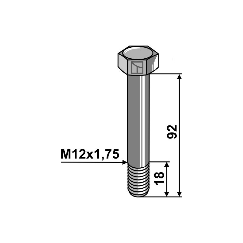 Boulon M12x1,75 - 12.9 - Dücker - 901012085