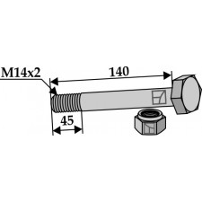 Boulon avec écrou frein - M14x2 - 10.9 - AG008562