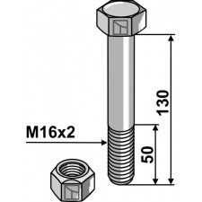 Boulon - M16 x2x 130- 10.9 - Votex - 73.31.162