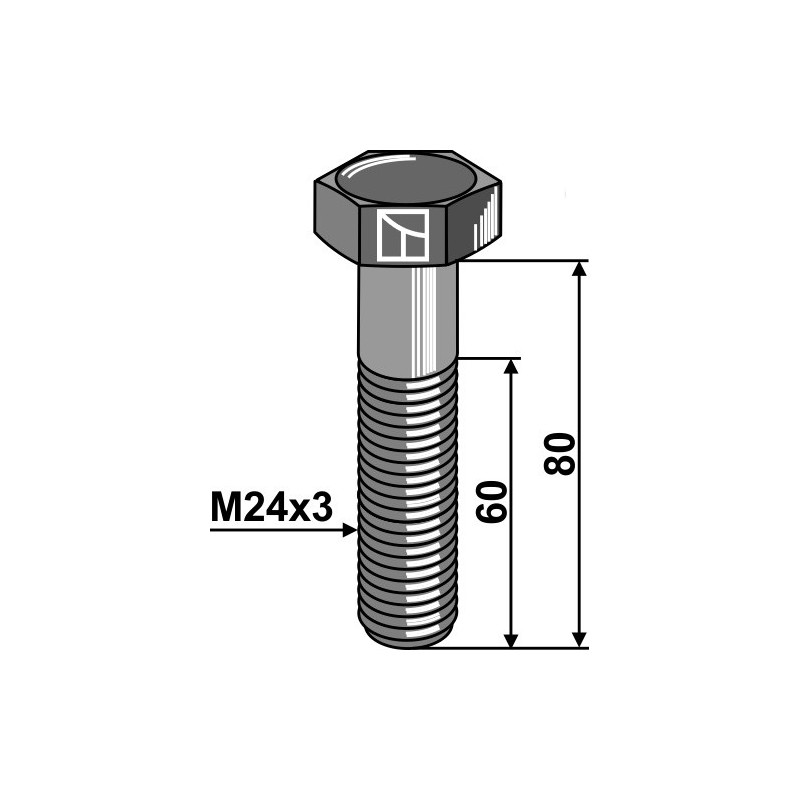 Boulon - M24x3 - 10.9 - Bednar - KM000552