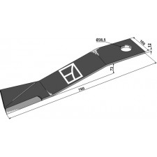 Couteau 760mm - gauche - Mc Connel - 00764679