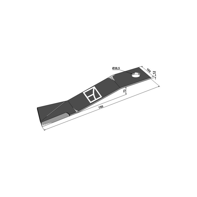 Couteau 760mm - gauche - Mc Connel - 00764679