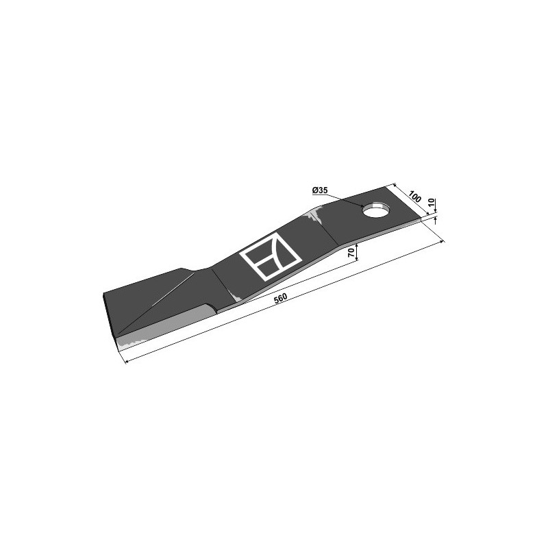 Couteau 560mm - gauche - Mc Connel - 00764663