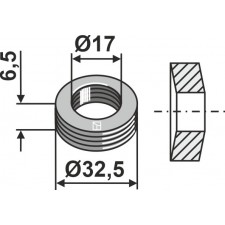 Rondelle élastique Ø32,5x6,5xØ17 - Mulag - TM60-07-0226
