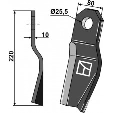 Couteau torsadé - modèle droite - Röll - 690616 / 308894
