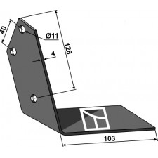 Lame bineuse - droite - Thyregod - 97670082