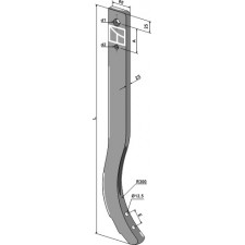 Dent de cultivateur - 720mm - AG003475