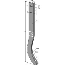 Dent de cultivateur  - 900mm - AG003444