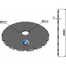 Disque de semoir Ø450x5 - Moore - 600001