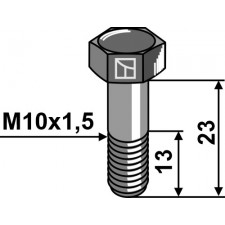 Boulon à tête hexagonale - M10x1,5 - 8.8 - Kemper - 63392