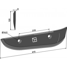 Soc pour arracheuses de betteraves, modèle droit - AG005090