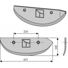 Soc pour arracheuses de betteraves, modèle gauche - AG005073