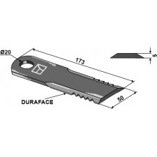 Couteau broyeur de paille - DURAFACE - New Holland - 87318316
