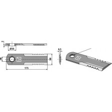 Couteau broyeur de paille - AG001624