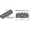 Couteau pour mélangeurs de fourrage - revêtement en métal dur, droit - Strautmann - 60503503
