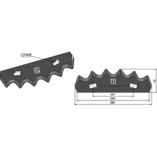 Couteau pour mélangeurs de fourrage - Kuhn - A5310402