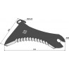 Couteau d'ensilage plaqué d'acier dur - Lely - 01144401