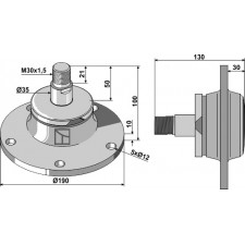 Palier - filet à droite - Lemken - 55510014 / 5554502