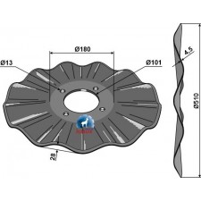 Disque ondulé Ø510x4,5 - Salford - CT512013