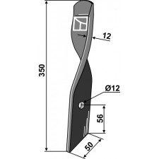Couteau de herses pour Dyna-Drive Jumbo, droit - Bomford - 06.949.01