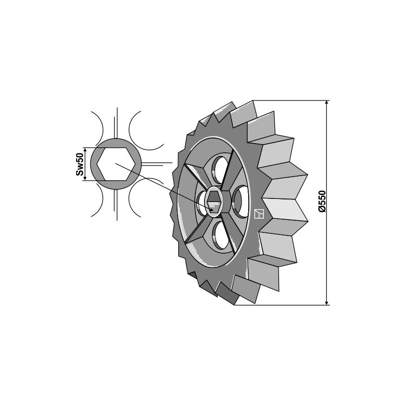 Roue dentée - Ø550mm