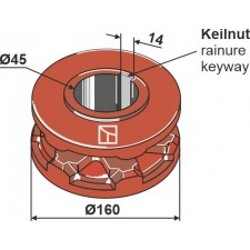 Pignon à chaîne Ø160 - Kemper - 53263