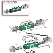 Barre de poussée hydraulique avec crochet et articulation - AG010385