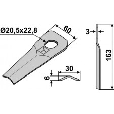 Couteau pour faucheuse - Agram - 56 110 200