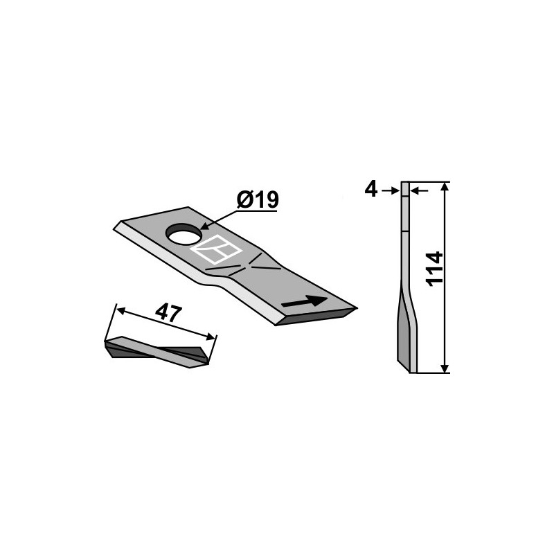 Couteaux rotatif - Claas - 952043-0