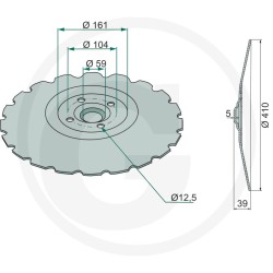 Disque Semoir Rapid Väderstad 159937