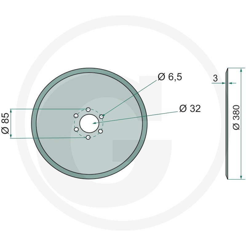 Disque semoir Kuhn N00875A0 380x3