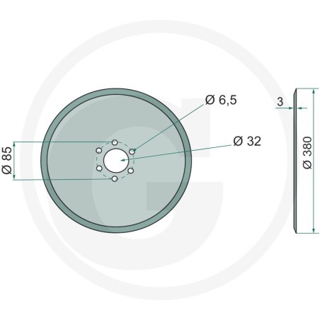 Disque semoir Kuhn N00875A0 380x3