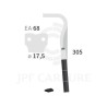 Dent de herse rotative carbure Kuhn 52556400 droite (3 plaquettes)