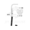 Dent de herse rotative carbure Kuhn 52556500 gauche (3 plaquettes)