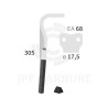 Dent de herse rotative carbure Kuhn 52556500 gauche (3 plaquettes triangulaires)