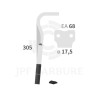 Dent de herse rotative carbure Kuhn 52556500 gauche (2 plaquettes)