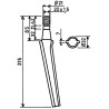 DENT DE HERSE ROTATIVE CONIQUE RH7 TYPE REMAC