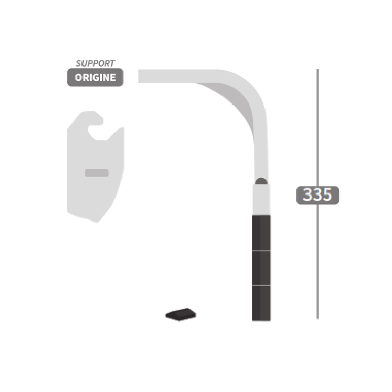 Dent pour herse rotative carbure Lemken Zirkon 10 (3 plaquettes) - modèle droit