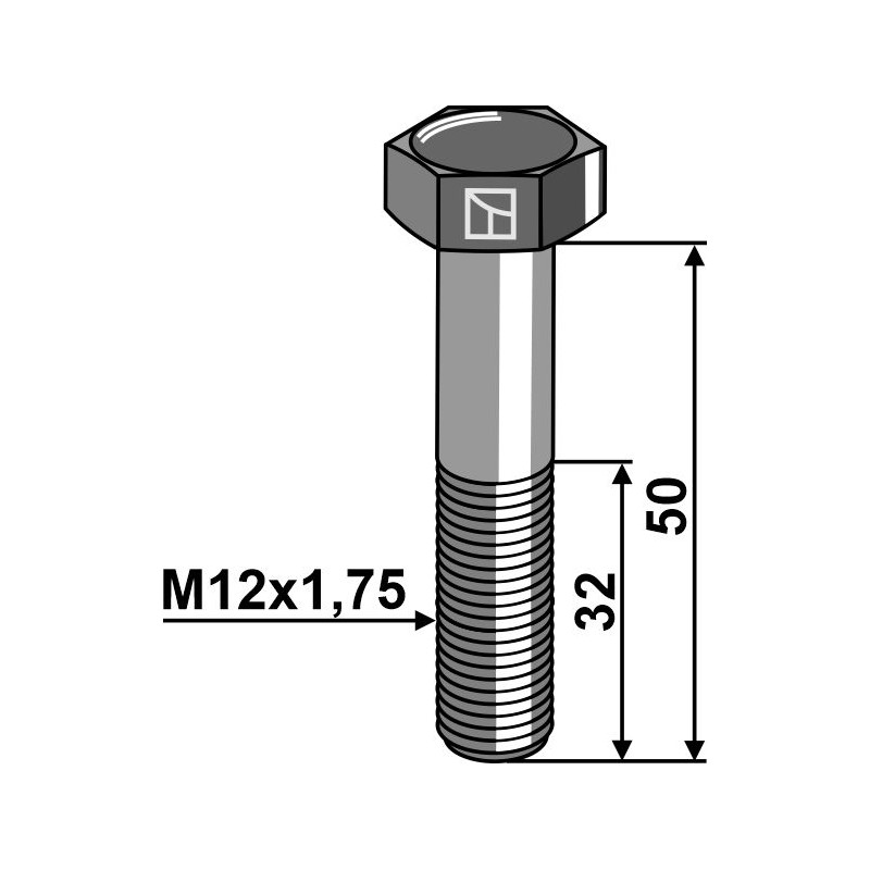 Boulon de sûreté M12 sans écrou - AG008879