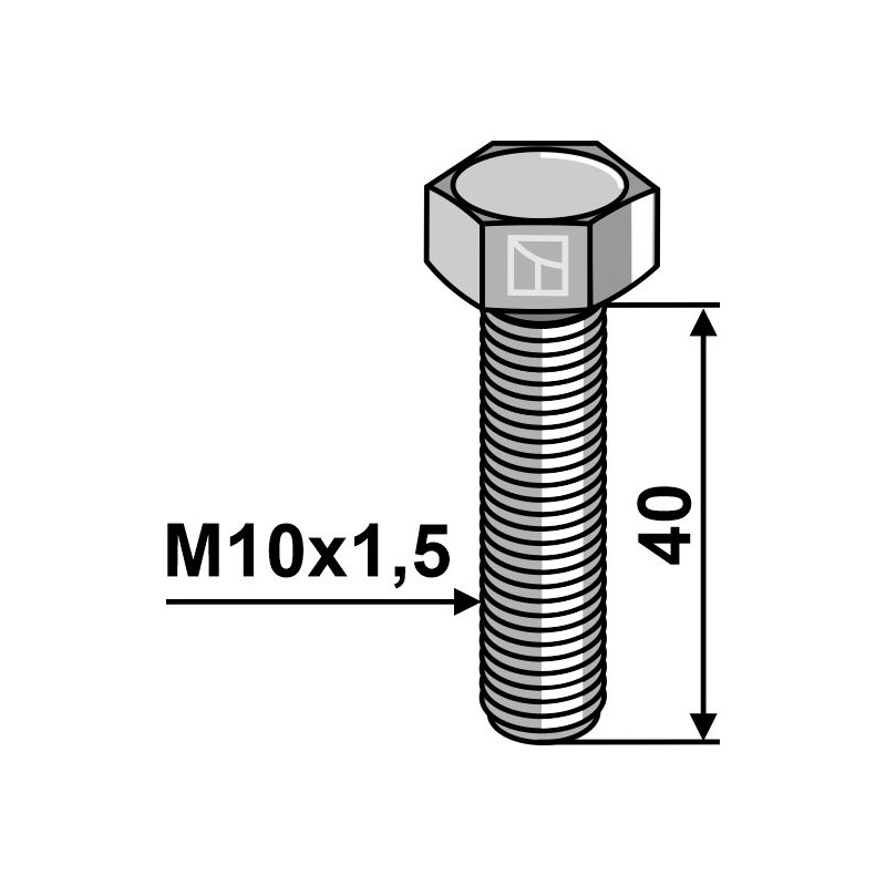 Boulon à tête hexagonale M10 sans écrou - AG008950