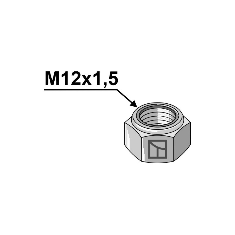 Écrou à freinage interne M12x1,5