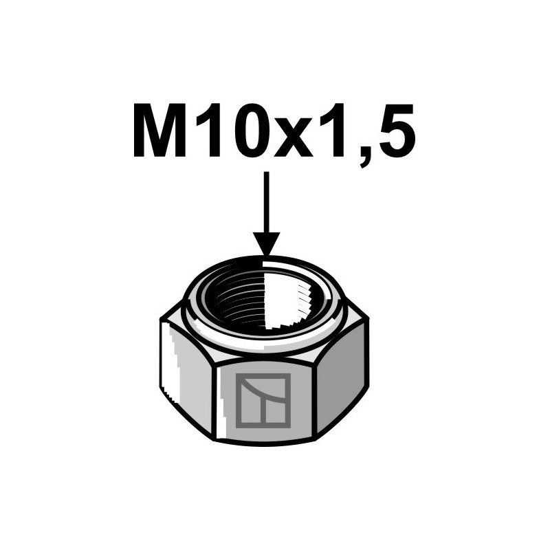 Écrou à freinage interne M10 - Amazone - DE081