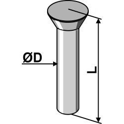 Rivet à tête fraisée Ø7x25