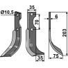 Lame de fraise rotative droite - Yanmar - 322-682-782